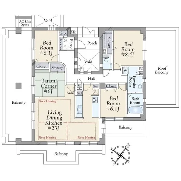 パロス祐天寺 間取図