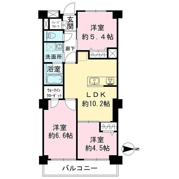 ソフトタウン行徳Ｂ棟 間取図