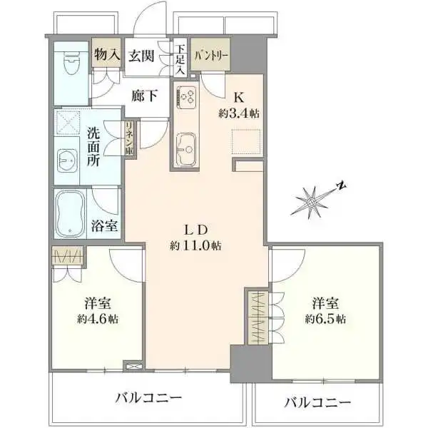 ヴィークタワー名古屋東別院 間取図