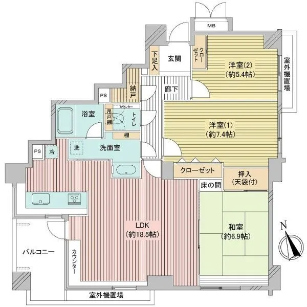 リーベスト保土ヶ谷Ｃ棟 間取図