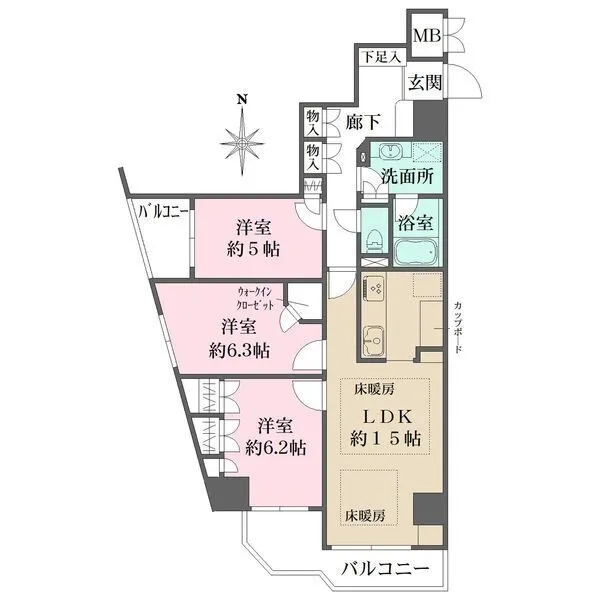 グレイスガーデン多摩川 間取図