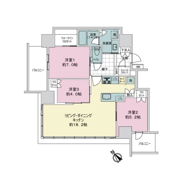 グランドメゾンThe池下ガーデンタワー 間取図