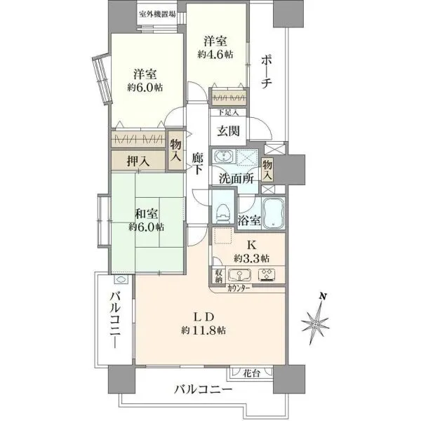 朝日マンション南小岩 間取図