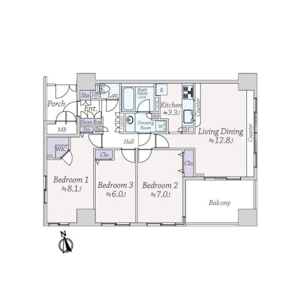 東新宿レジデンシャルタワー 間取図