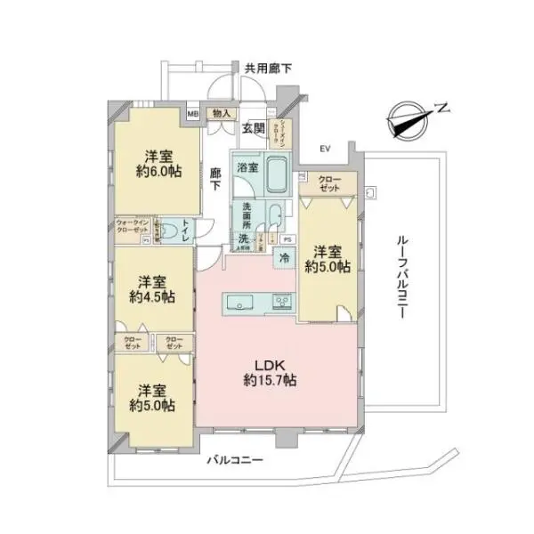 ベルジュール昭和記念公園 間取図