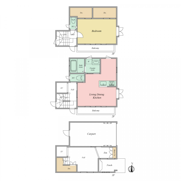 大田区矢口３丁目 間取図