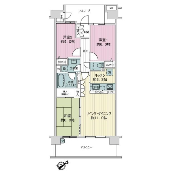 エルフィーノ鶴川パークヒルズ 間取図
