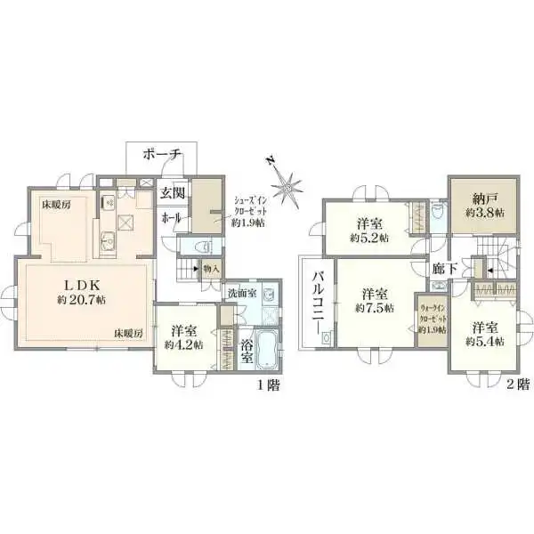 稲城市坂浜４丁目 間取図