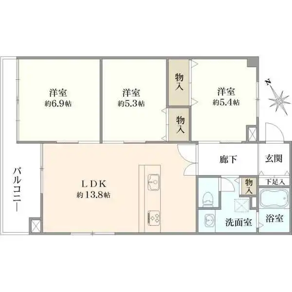 第一磯子ハイツ 間取図