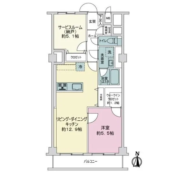 多摩川スカイハイツ 間取図