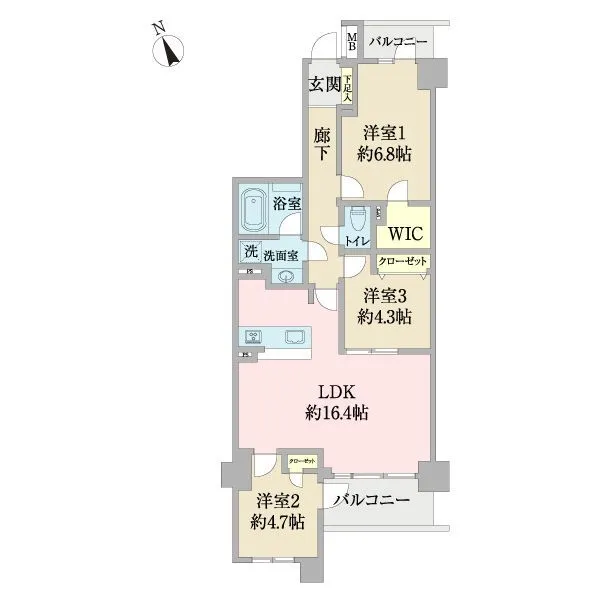 ナイスパークステイツ東陽町仙台堀川公園 間取図