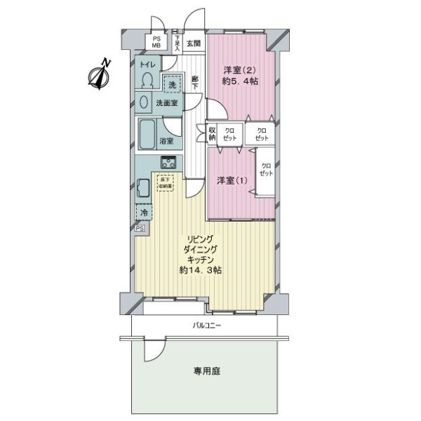 ライオンズマンション柴又第２ 間取図