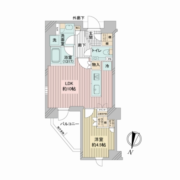 プリマシュロス文京本駒込 間取図