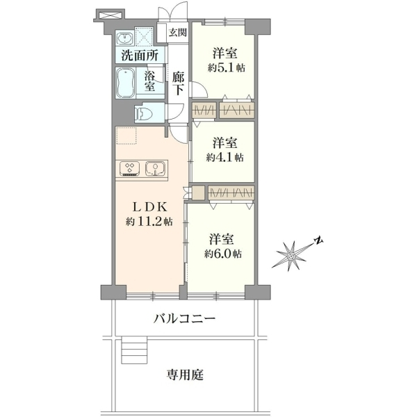 ルネ西船橋２号棟 間取図