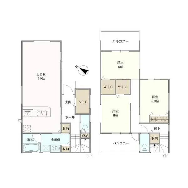 西宮市笠屋町 間取図