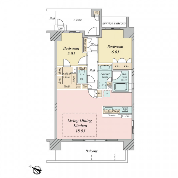 ファインセントレオシティ 間取図