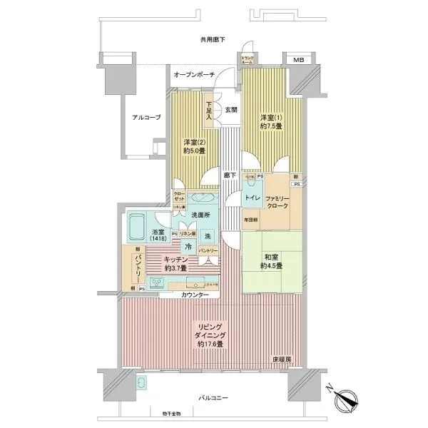 東京フロントコート 間取図