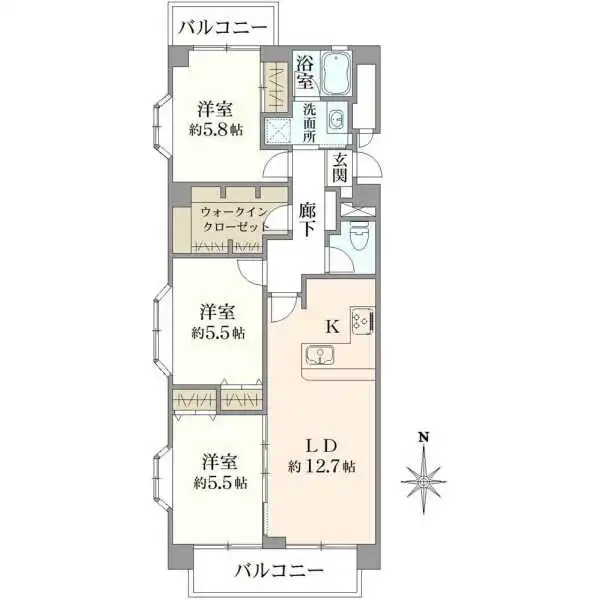 グリーンパーク第１０綾瀬 間取図