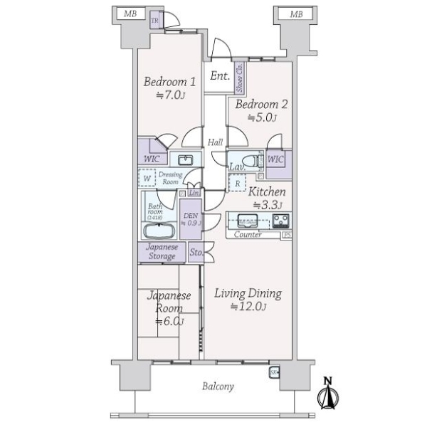 ワンダーベイシティSAZANフロントウィング 間取図
