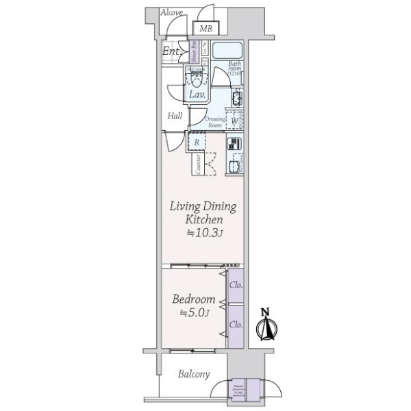 ラシュレ北浜 間取図