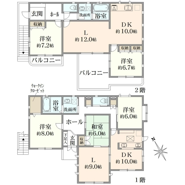 稲城市若葉台４丁目 間取図