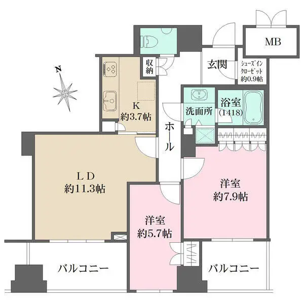 パークハウス芝タワー 間取図