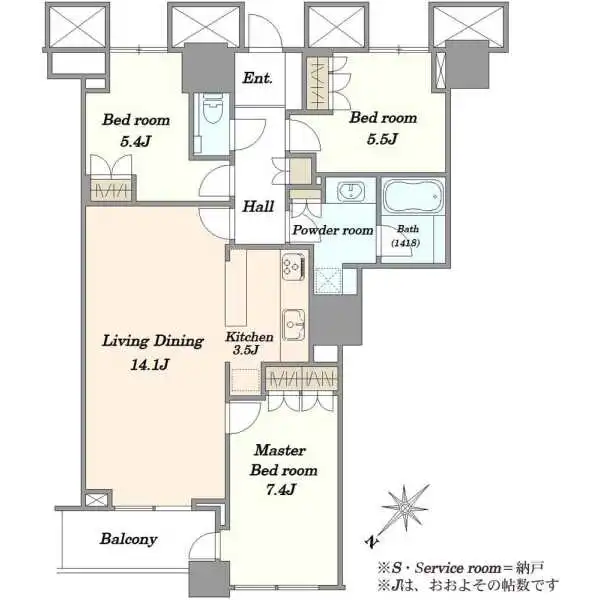 ＴＨＥ　ＴＯＫＹＯ　ＴＯＷＥＲＳＳＥＡ 間取図