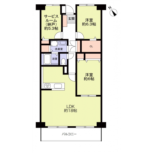 千里中央パーク・ヒルズＢ棟 間取図