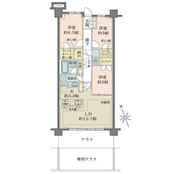 ザ・パークハウスオイコス鎌倉大船 間取図