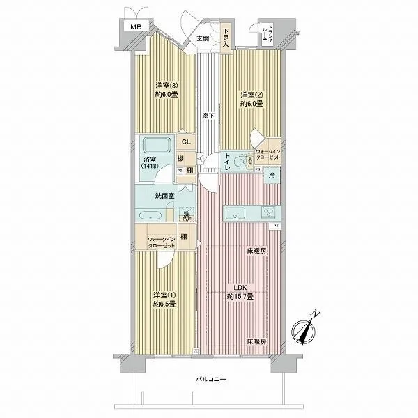 アイキャナルメイツ豊洲 間取図