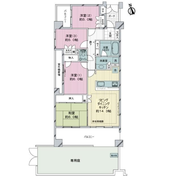 サーパス日吉本町 間取図