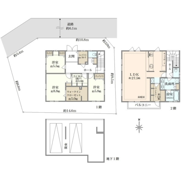 大田区田園調布５丁目 間取図