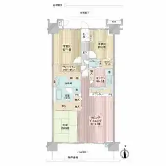 15階建て11階部分　南向き