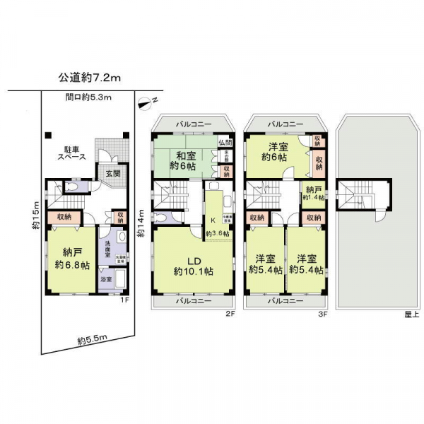 名古屋市南区北内町３丁目 間取図
