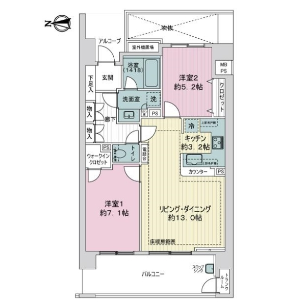 ライオンズステージ西国分寺 間取図