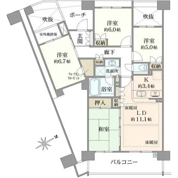 プラウドシティ柏ノーブルコート 間取図