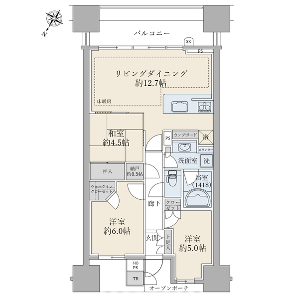 Ｂｒｉｌｌｉａ大島小松川公園（ブリリア大島小松川公園） 間取図