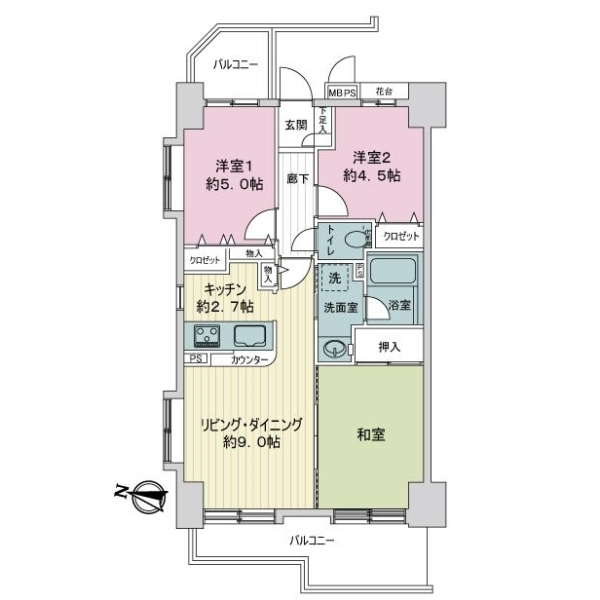 ライオンズガーデン西国分寺 間取図