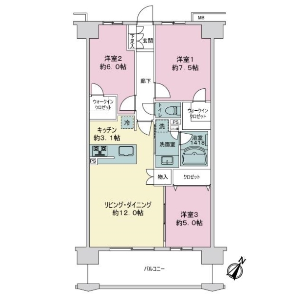 レーベン新小岩ｉｎｎｏｖｉａ 間取図