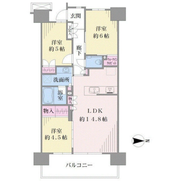 プレミスト湘南辻堂フォレストフェイス 間取図