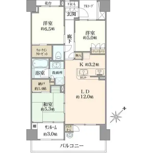 川崎サイトシティＩＩＩ番館 間取図