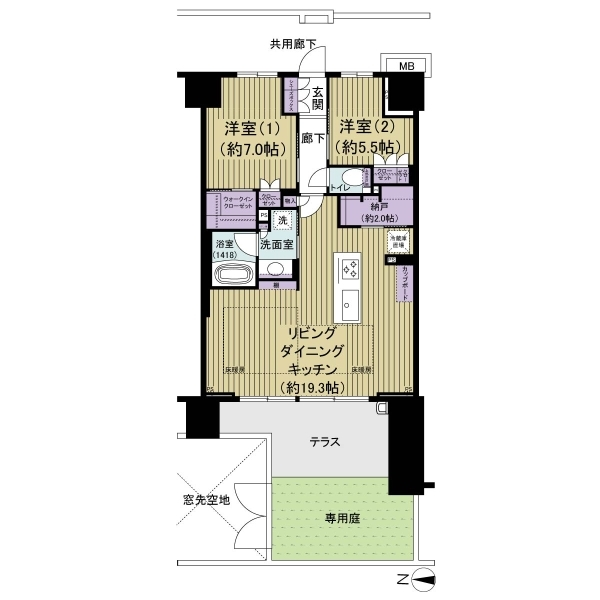 パークフロントテラス亀戸　ガーデン・レジデンス 間取図