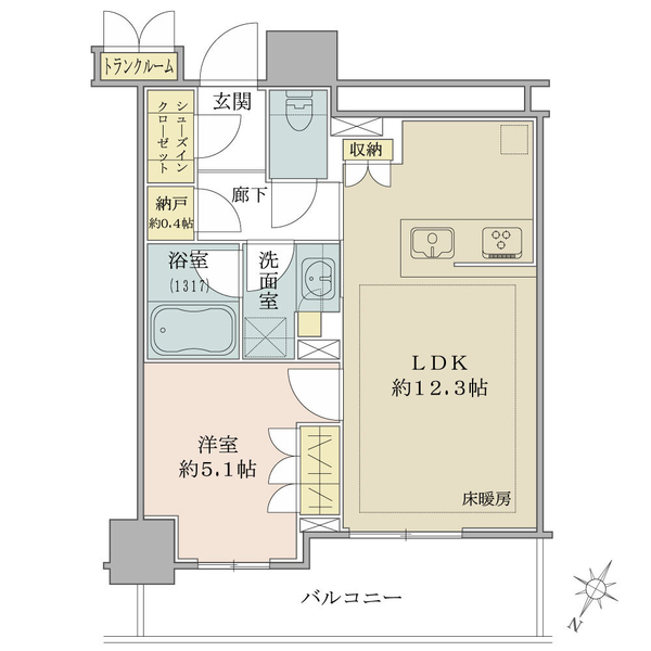 ブリリアタワー有明ミッドクロス 間取図