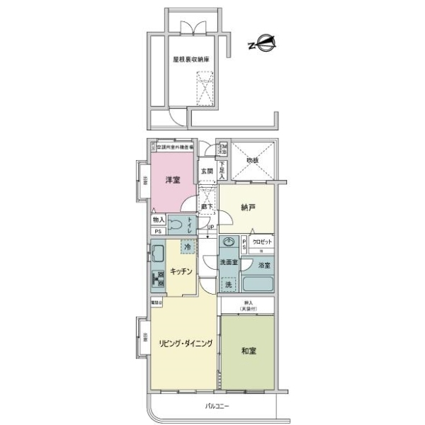 ライオンズマンション谷塚第２ 間取図