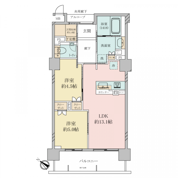 マスターズマンション苦楽園　中楽坊 間取図