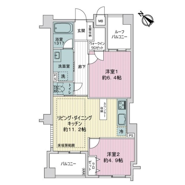 アルシオン中野坂上 間取図