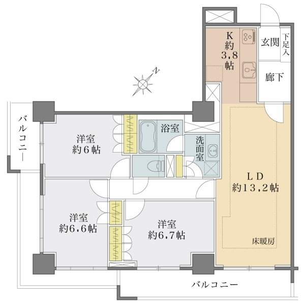 ファミール月島グランスイートタワー 間取図