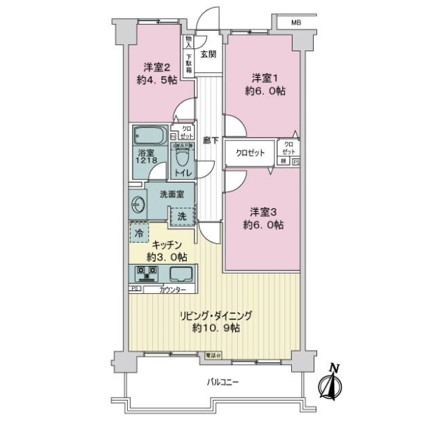 グリーンコーポ西川口 間取図