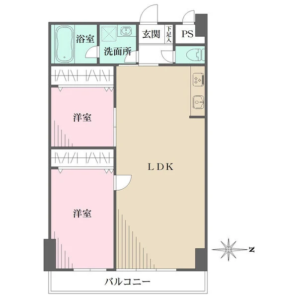 ライオンズマンション魚崎 間取図
