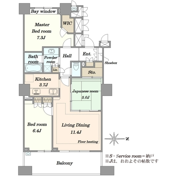 シティデュオタワー川口 間取図